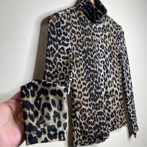 GANNI leopard-print long-sleeve top - Picture 9 of 16